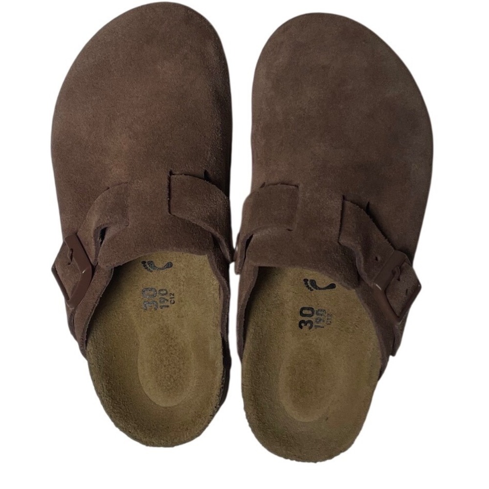 Birkenstock Boston Mocha Leather Clog Mules Little Kids 30(12) - Picture 7 of 12